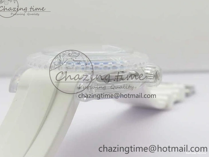 0112 Submariner Phantomlab Transparent KZF Best Edition Black Dial on White Rubber Strap VR StreetReady 2567